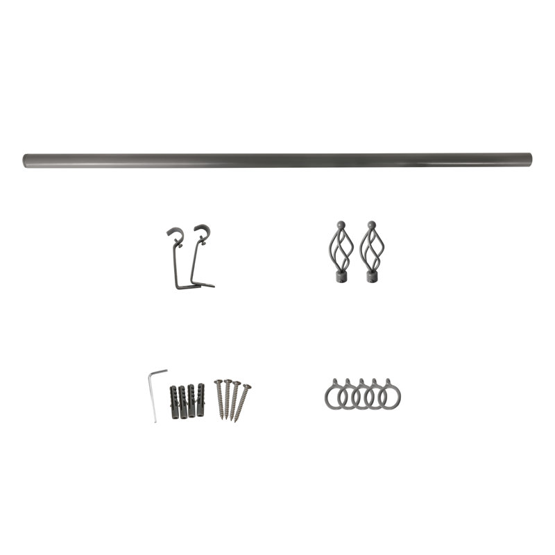 Arsenovic Chrome Adjustable 1.9cm, 2.8cm H x 120cm W 2.8cm D