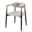 De 2 chaises - Finition lin et noir beige, plateau de table en marbre, structure en métal, dossier rembourré confortable, largeur / profondeur de 19 po, revêtement de 2 pièces intrigant, sièges, profondeur, largeur, limite de poids de 220 lb