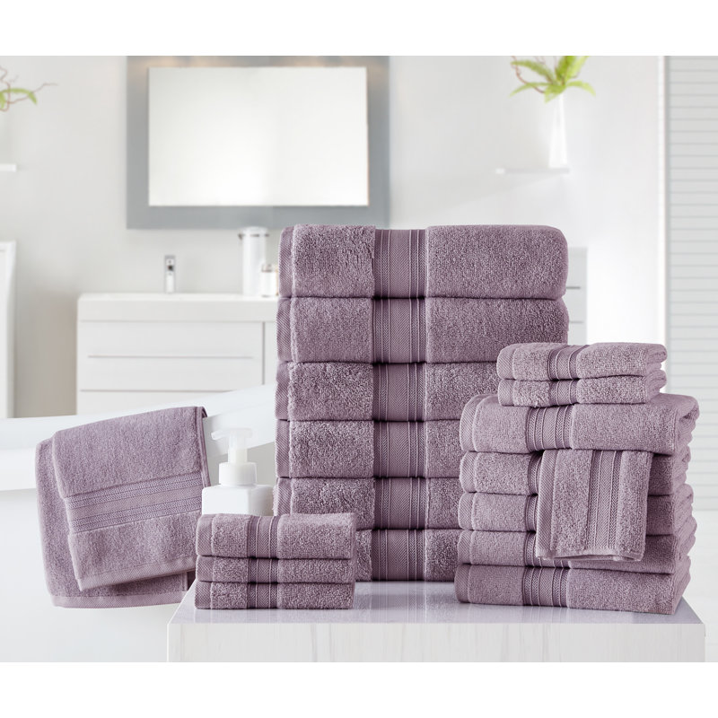 Ensemble de 18 serviettes en coton 18 pièces, Nirvana
