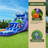 XJUMP 17 ft Surf Beach Commercial Grade Water Slide (with Blower and Pool)