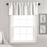 Farmhouse Stripe Striped Ruffled 52'' W Window Valance
