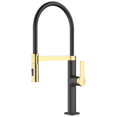 Robinet de cuisine rétractable à poignée simple avec accessoires
