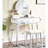 Contemporary Wood Vanity And Stool Purple - Modern Style With Storage, Solid Frame, , 17.52"W Dimension Table Stool, Frame-609871525