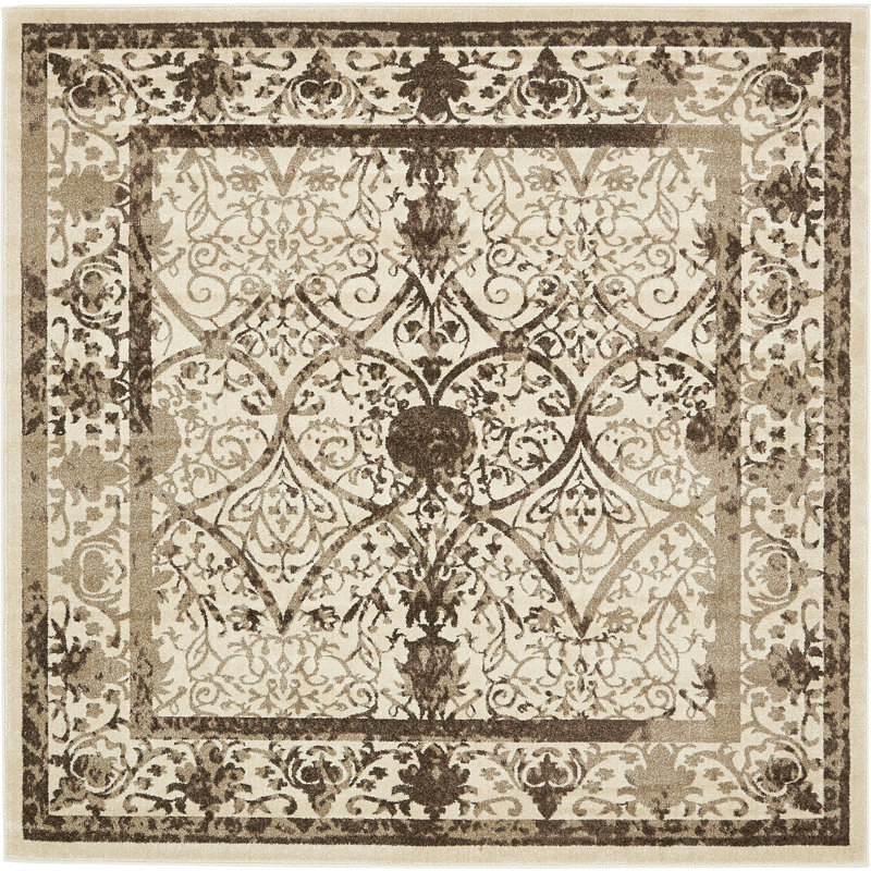 Ade Floral Indoor Rug, Square 8'