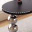 Bureau en bois massif noir demi-cercle-871949778