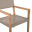 Ensemble de 2 chaises de patio d'extérieur en bois d'acacia avec siège et dossier en osier PE