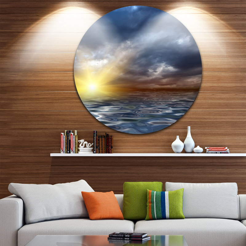 «Incroyable vue du lever de soleil typique», reproduction de photo sur métal, H 36 po x l 36 po