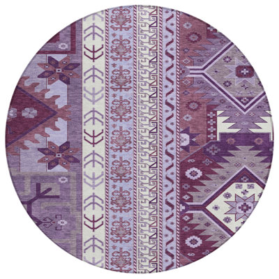 Solara Purple Washable Indoor-Outdoor Rug - 