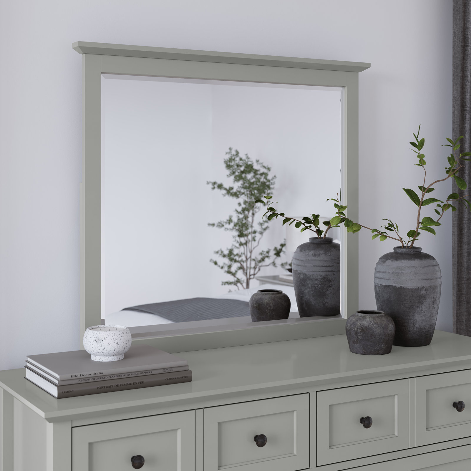 Monza 41" Mirror, Elephant Gray
