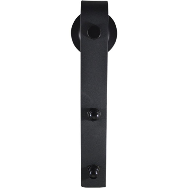 Steel Double Door Barn Door Hardware Kit Standard Double, Matte Black