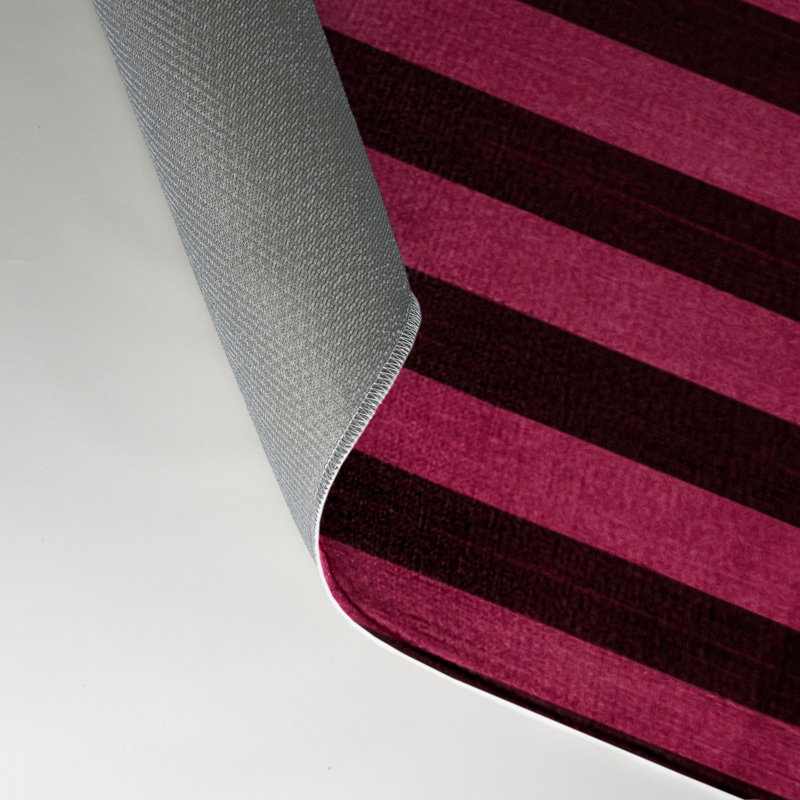 Tapis intérieur / extérieur rouge HorizontalStripes, Rectangle 9 pi x 12 pi