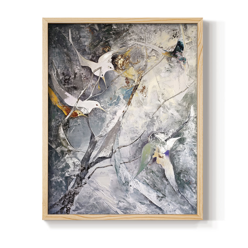 ANIMALS Series Liv, reproduction d'art encadrée - bois massif, H 15 po x l 12 po
