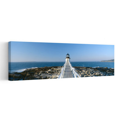 Marshall Point Lighthouse From 1832 Penobscot Bay Port Clyde Maine by J Sohm/VOA LLC - Wrapped Canvas Panoramic Print