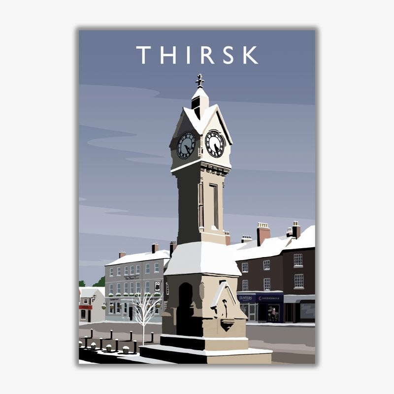 Thirsk 2 (Snow) Portrait - Print, 50cm H x 40cm W x 3cm D, No Framed