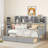 Twin Daybed, Gray - Wood Slat Base With Extra Storage, Multi-Functional Relaxation Spot Construction For Durability, Bedside Storage Available-997644490