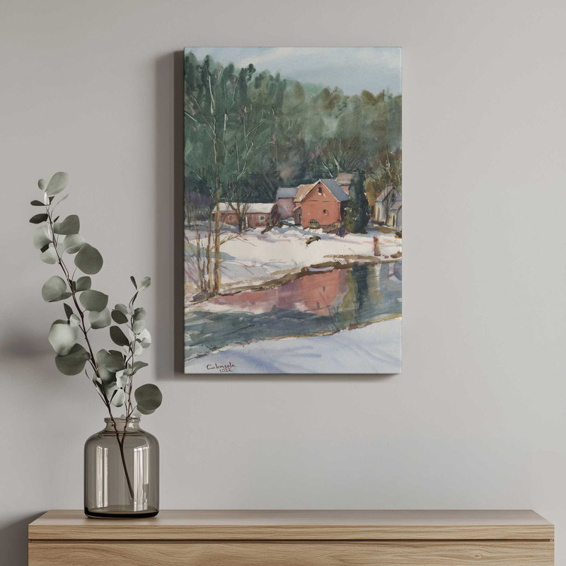 «Westfield River in Cummington» par Stephen Calcasola, reproduction d'art sur toile, H 12 po x l 8 po