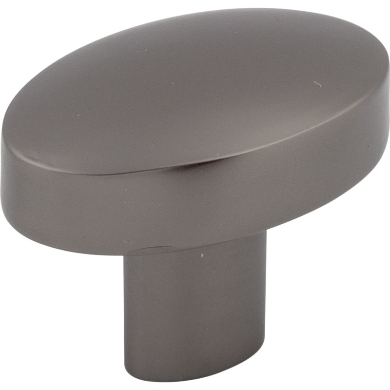 Hillmont 1 3/8" Length Oval Knob, Ash Gray
