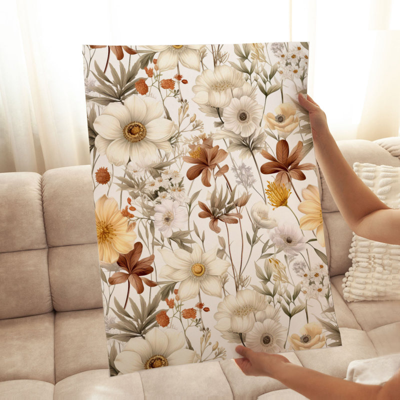 «Botanical Wildflowers», impression d'art sans cadre, H 20 po x l 16 po