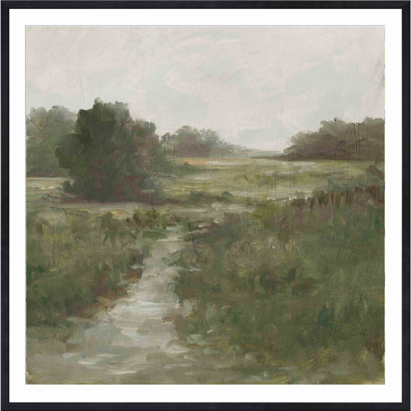 «Tranquil Fen I» par Ethan Harper - reproduction d'art encadrée, Noir, H 41,8 po x l 41,8 po x P 1,18 po