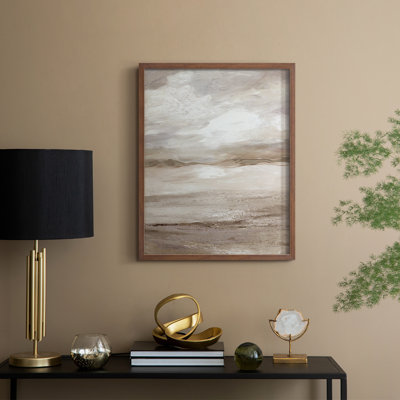 Neutral Dunes Framed Print - Solid Wood
