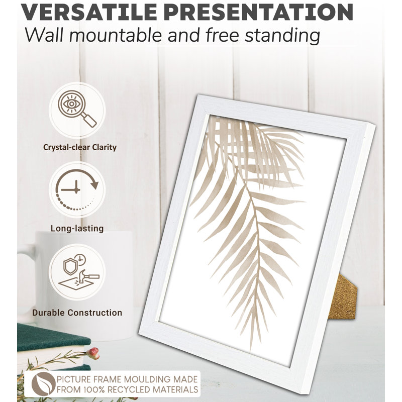 Picture Frame with Mat, White