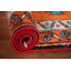 Tapis de couloir turc orange en soie orange Anatolian 3 x 14