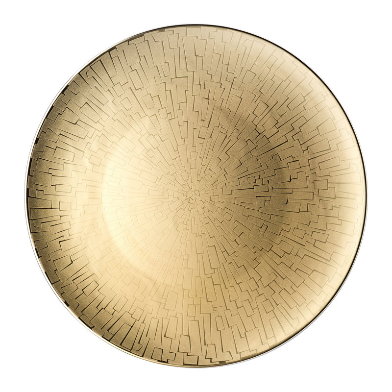 TAC Porcelain China Platter, Skin Gold