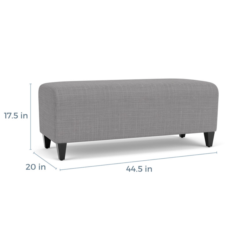 Banc de réception Ravenna, Bois noir, Gris chambray