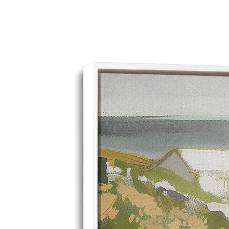 «Serene Pathway by the Sea I», reproduction sur toile, Cadre blanc, H 8,75 po x l 12,75 po x P 1,75 po