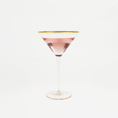 Verre à martini rose clair