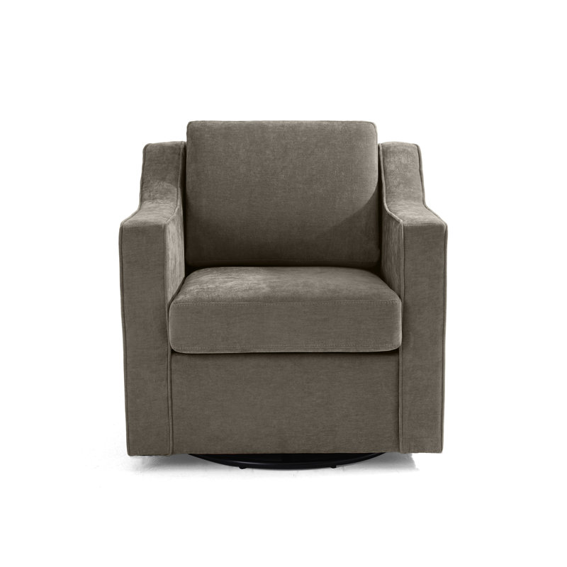 Upholstered Swivel Armchair, Sand Chenille