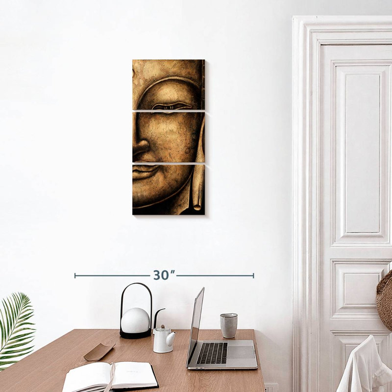 Bouddha souriant, H 27 po x l 12 po