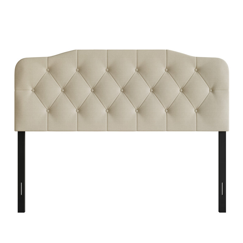Richard Upholstered Panel Headboard, Twin, Beige