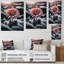 Une fleur de gerbera rose en hiver II - impression sur toile-482060687-482060691