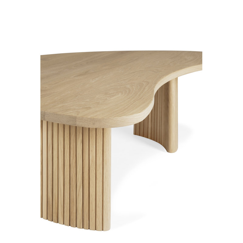 Boomerang Solid Wood Coffee Table, Oak