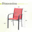 Chaise de salle à manger d'extérieur empilable en polyester enduit de PVC-840334354