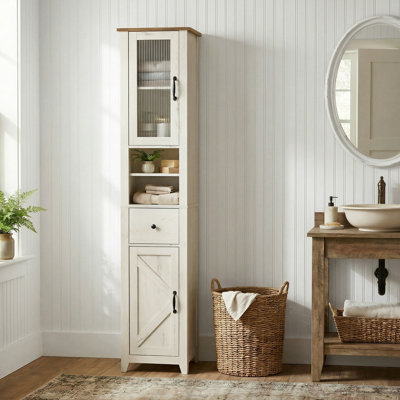Armoire de rangement haute avec portes réversibles