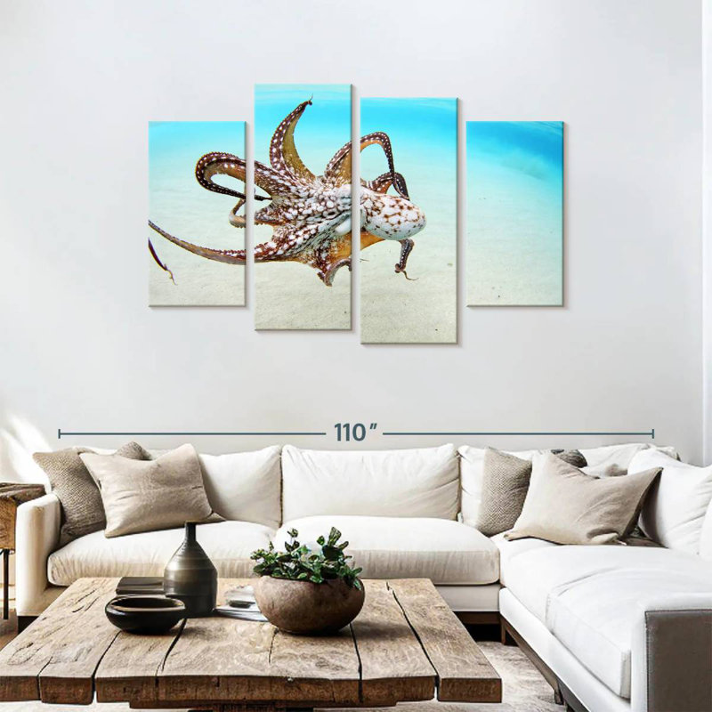Brampt Wild Ocean Octopus, 48" H x 75" W