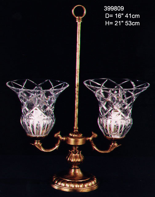 Delay 2 - Light Shaded Chandelier, Antique French Gold