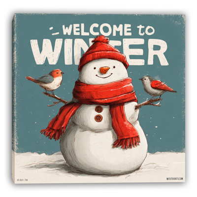 «Welcome Winter Snowman», toile