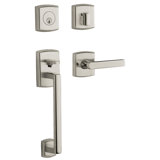 Soho Handleset with Single Cylinder Deadbolt and Door