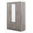 Stylish And Functional Three-Door Wardrobe With Built-In Mirror And Ample Storage-107148474