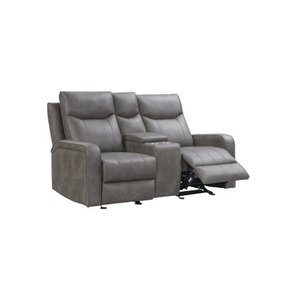 Causeuse à console inclinable en graphite 72 po Casto