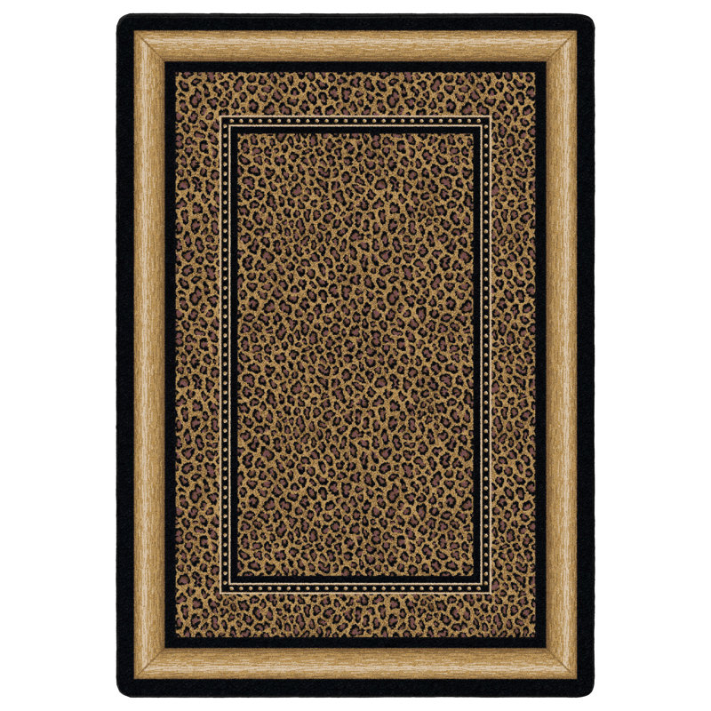 Tapis à motif animal onyx Alminus, Rectangle 5 pi 4 po x 7 pi 8 po