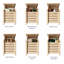 Narrow Slatted Storage Crate Box with Lid, Home Storage, Natural Pine