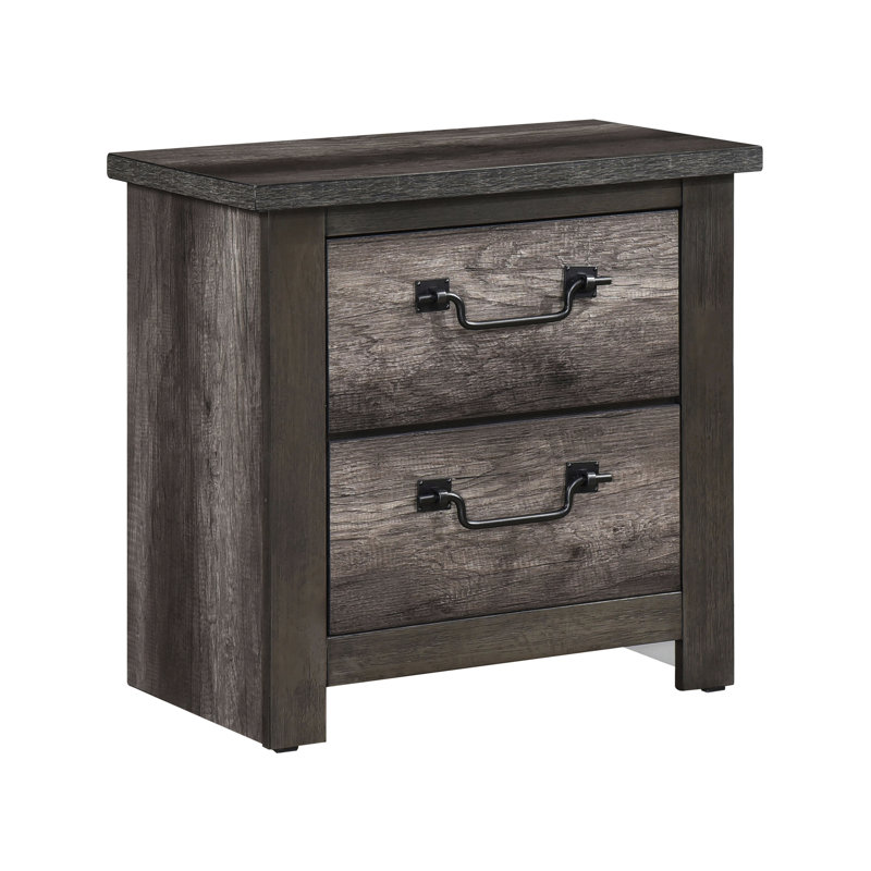 Table de chevet grise 2 pour la chambre à coucher - et finition exceptionnellement durable