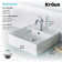 Elavo Ceramic Square Vessel Bathroom Sink with Faucet and Overflow