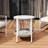 Bohemian 17.79" Patio Side Table With Glass Top And Handwoven Rope For Keeping Drinks Decorative Pieces Inspired Outdoor Spaces Accents Steel Base