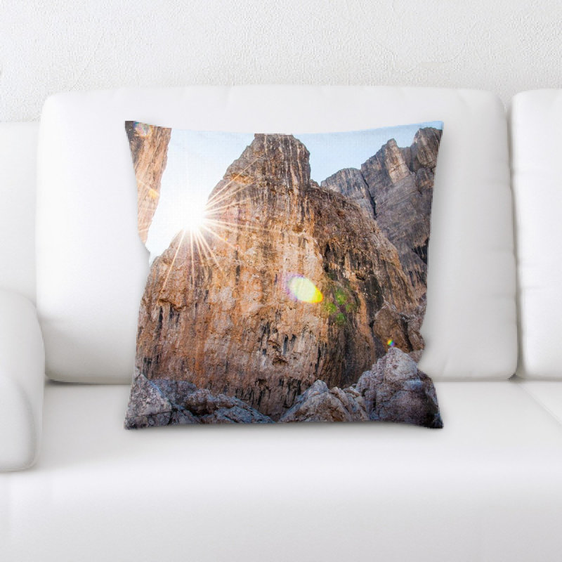 Stone Microsuede Reversible Throw Pillow
