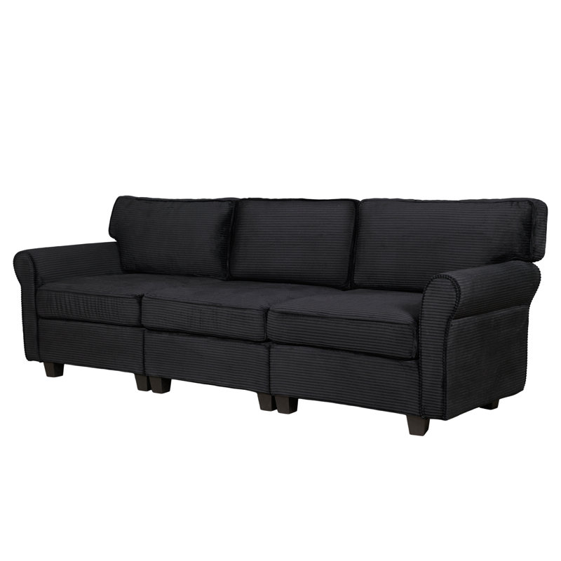 Sectionals, Corduroy - Black
